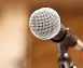 Photo of microphone with blurred background