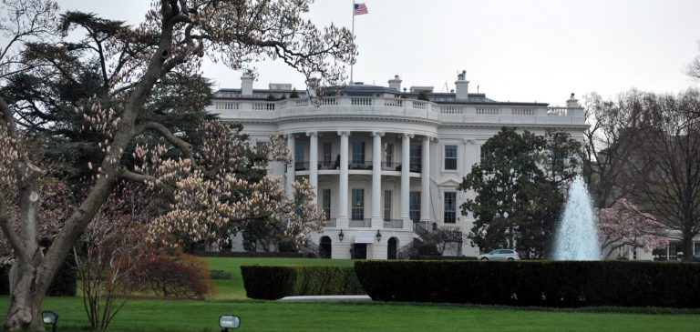 the white house in springtime