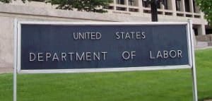 a sign reading United States Department of Labor