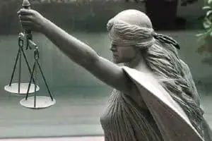 Photo of a statue of lady justice
