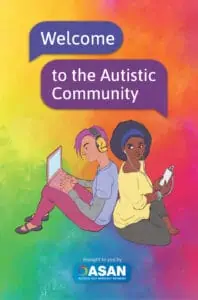 The cover of ASAN's book "Welcome to the Autistic Community"