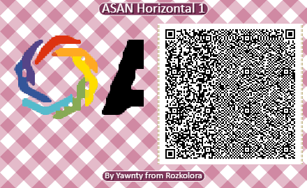 QR code for Part 1/3 of Animal Crossing ASAN logo pattern